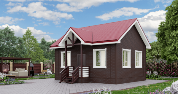 Фасадная панель «Кирпич прокрашенный», цвет Коричневый в Ростове-на-Дону, Доломит